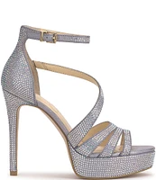 Jessica Simpson Shyremin Iridescent Rhinestone Platform Dress Sandals