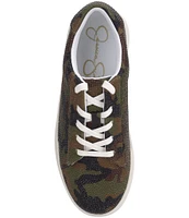 Jessica Simpson Silesta Camo Rhinestone Embellished Platform Sneakers