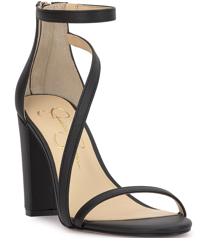 Jessica Simpson Sloyan Faux Leather Block Heel Sandals