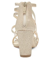 Jessica Simpson Stassey Glitter Strappy Block Heel Sandals