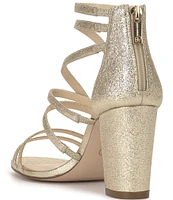 Jessica Simpson Stassey Shimmer Strappy Block Heel Sandals