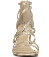 Jessica Simpson Stassey Shimmer Strappy Block Heel Sandals