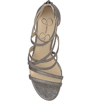 Jessica Simpson Stassey Shimmer Strappy Block Heel Sandals