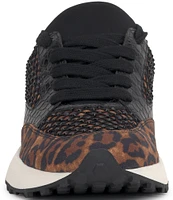 Jessica Simpson Tameranne Leopard Print Rhinestone Platform Sneakers