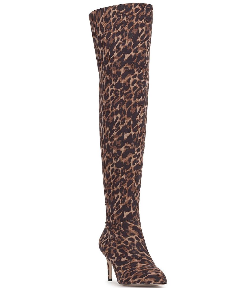 Jessica Simpson Verity Leopard Print Over The Knee High Boots