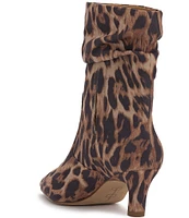 Jessica Simpson Vyluna Leopard Print Slouch Kitten Heel Booties