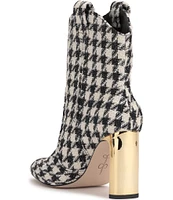 Jessica Simpson Xovira Houndstooth Western Dress Booties