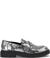 Jessica Simpson Xuris Metallic Snake Penny Loafers