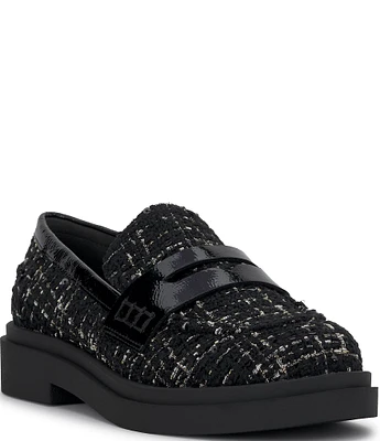 Jessica Simpson Xuris Tweed Penny Loafers