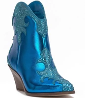 Jessica Simpson Zolly Metallic Rhinestone Western Booties