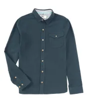 JETTY Essex Oyster Solid Twill Long Sleeve Woven Shirt