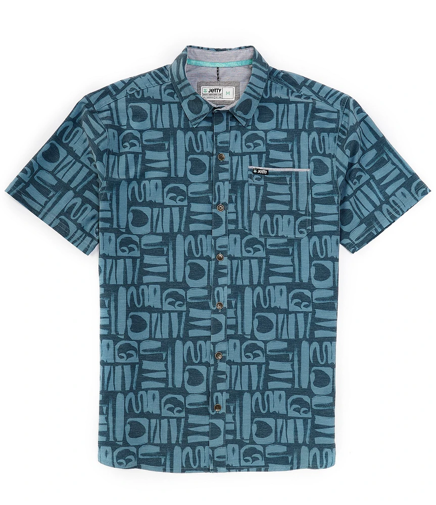 JETTY Garwood Short Sleeve Printed Woven Shirt