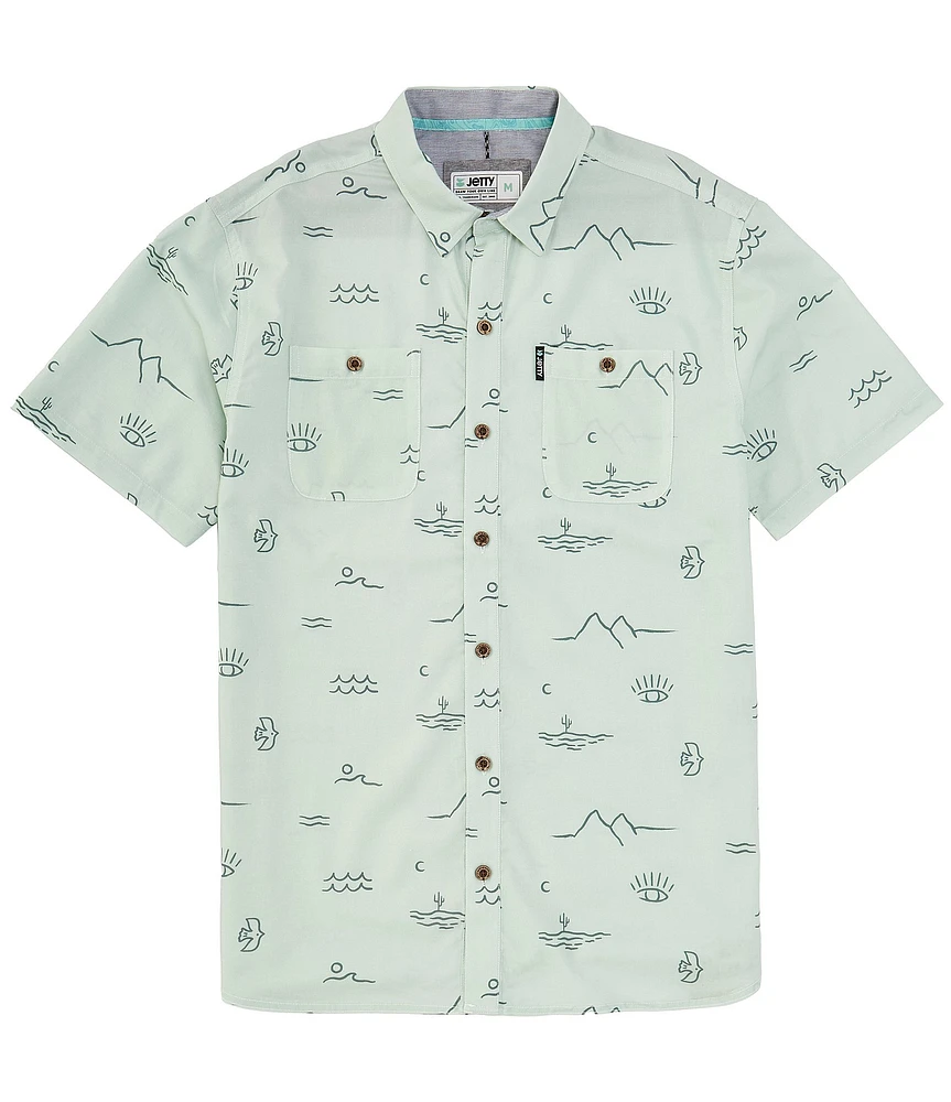 JETTY Seabrite Short Sleeve Printed Woven Shirt