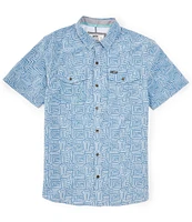 JETTY Wellspoint Short Sleeve Printed Tech Woven Shirt