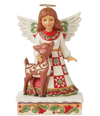 Jim Shore Heartwood Creek Inspirational Angel With Deer Figurine