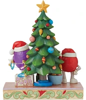 Jim Shore M&M's® by Jim Shore LED Lighted Red & Purple M&M's Characters with Christmas Tree Figurine