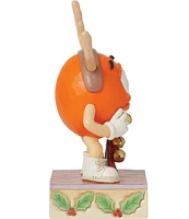 Jim Shore M&M'S® by Jim Shore Orange M&M's Character Reindeer with Stand of Bells Figurine