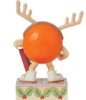 Jim Shore M&M'S® by Jim Shore Orange M&M's Character Reindeer with Stand of Bells Figurine