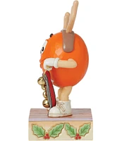 Jim Shore M&M'S® by Jim Shore Orange M&M's Character Reindeer with Stand of Bells Figurine