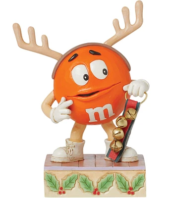 Jim Shore M&M'S® by Jim Shore Orange M&M's Character Reindeer with Stand of Bells Figurine