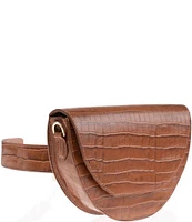 JOANNA MAXHAM Lune Croco Saddle Crossbody Bag