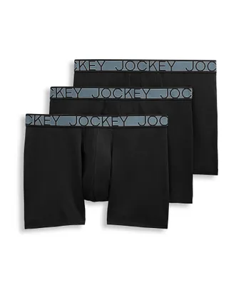 Jockey Signature Active Microfiber Eco 5#double; Inseam Boxer Briefs 3-Pack