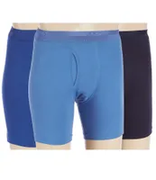 Jockey Signature Pima Cotton Mid-Rise 7.5#double; Inseam Boxer Briefs 3-Pack