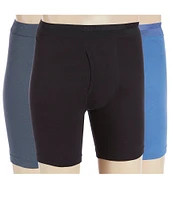 Jockey Signature Pima Cotton Mid-Rise 7.5#double; Inseam Boxer Briefs 3-Pack