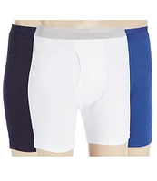 Jockey Signature Pima Cotton Mid-Rise 7.5#double; Inseam Boxer Briefs 3-Pack