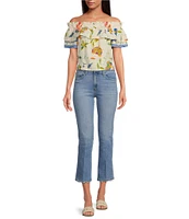 Joe's Jeans Callie Cropped Razor Hem Bootcut Jeans