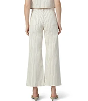 Joe's Jeans Mia Stripe Print High Rise Wide Leg Ankle Length Jeans