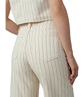 Joe's Jeans Mia Stripe Print High Rise Wide Leg Ankle Length Jeans