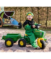 John Deere 3-Wheeled Pedal Tractor With Trailer Ride-On