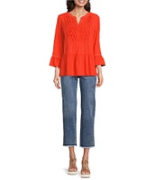 John Mark 5-Pocket Heat Set Detail Frayed Hem Cropped Jeans