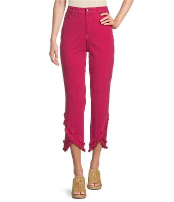 John Mark 5 Pocket Tulip Frayed Hem Crop Pants