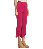 John Mark 5 Pocket Tulip Frayed Hem Crop Pants