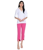 John Mark 5 Pocket Tulip Frayed Hem Crop Pants