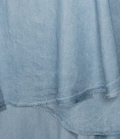 John Mark Asymmetrical Tiered A-Line Midi Skirt