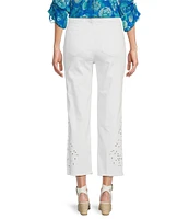 John Mark Embroidered Eyelet 5-Pocket Pants