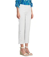 John Mark Embroidered Eyelet 5-Pocket Pants