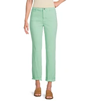 John Mark Frayed Straight Leg Cropped Pants