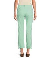 John Mark Frayed Straight Leg Cropped Pants