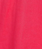 John Mark Linen Embroidered Split Neck 3/4 Sleeve Tunic