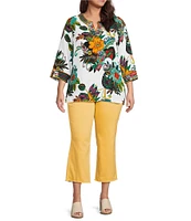 John Mark Plus Size 5 Pocket Flare Pants