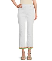 John Mark Pull On Crochet Hem Flare Leg Pants