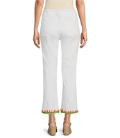 John Mark Pull On Crochet Hem Flare Leg Pants