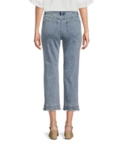 John Mark Scalloped Raw Hem 5-Pocket Ankle Jeans