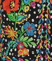 John Mark Split V-Neck 3/4 Sleeves Woven Print Dress