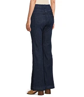 John Mark Stretch Embroidered Denim Flare Jeans