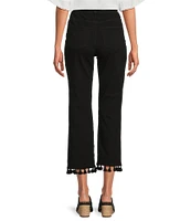 John Mark Tassel Trim Hem Crop Pants